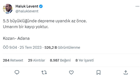 haluk levent adanada depreme yakalandi 2