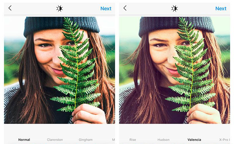 instagram filtre valencia