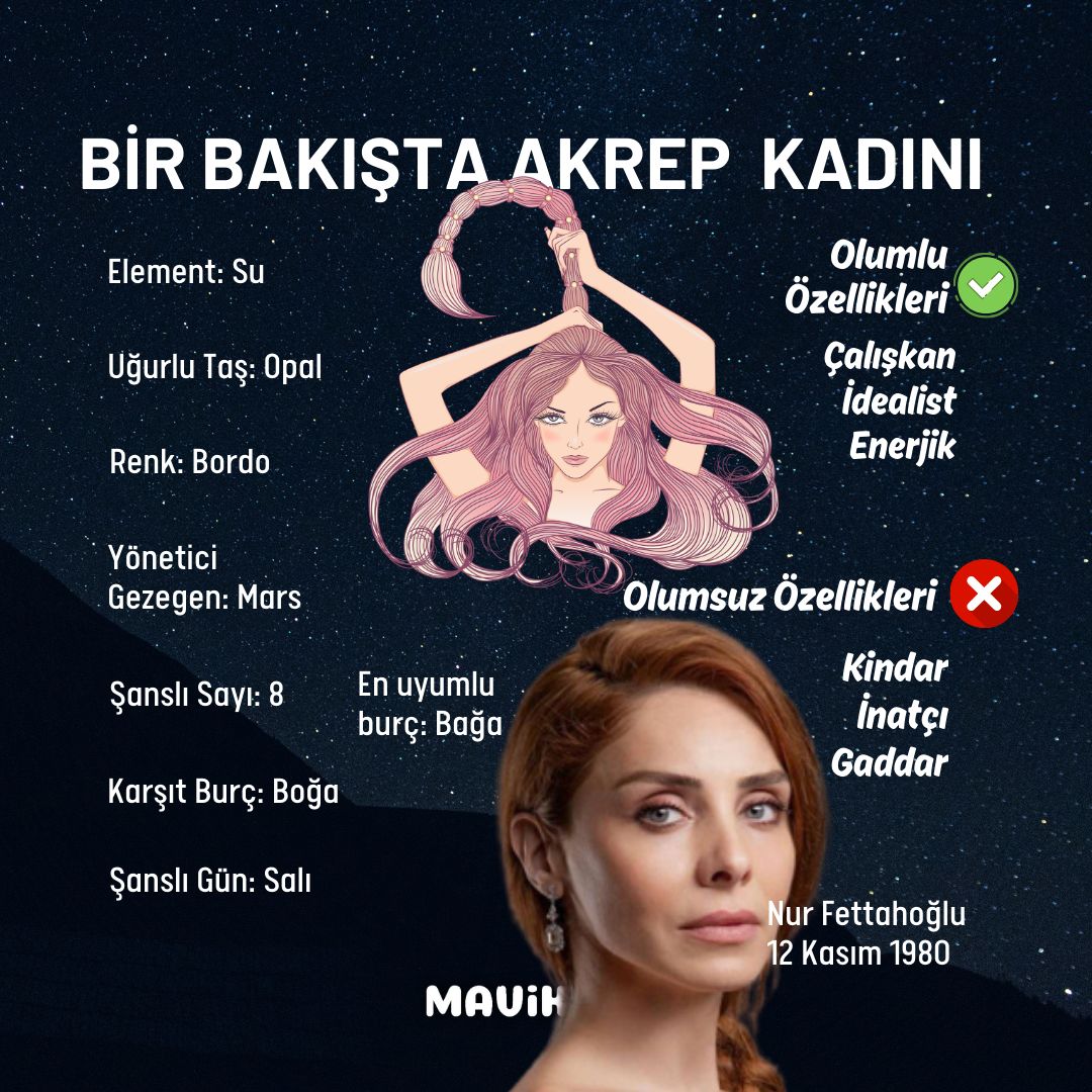 bir bakışta akrep kadını