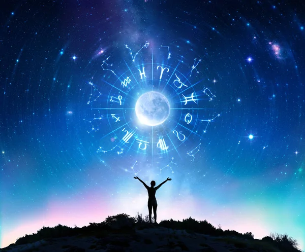 depositphotos 195039014 stock photo woman consulting stars zodiac signs