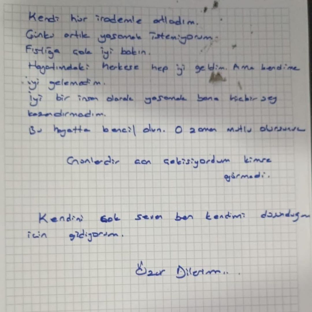 ntihar eden fenomen kubra aykutun veda mektubu ortaya cikti hayatimdaki herkese cok iyi geldim ama kendime iyi gelemedim kubraaykut tiktok intihar