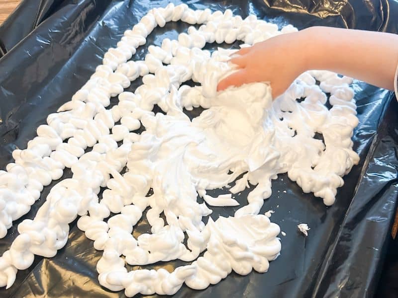 shaving foam sensory play