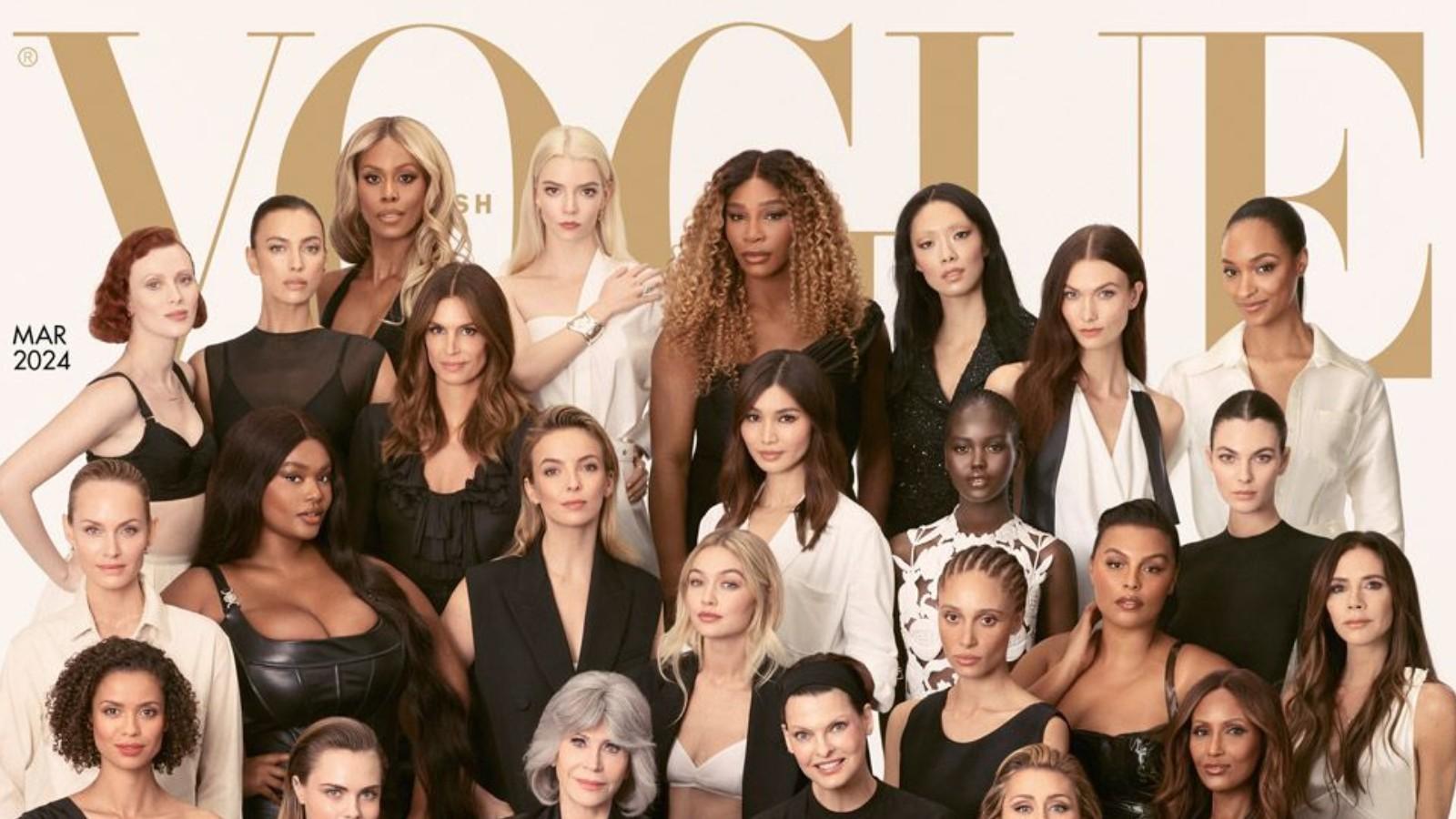 40 efsane unlu isim ingiliz vogue kapaginda bir araya geldi