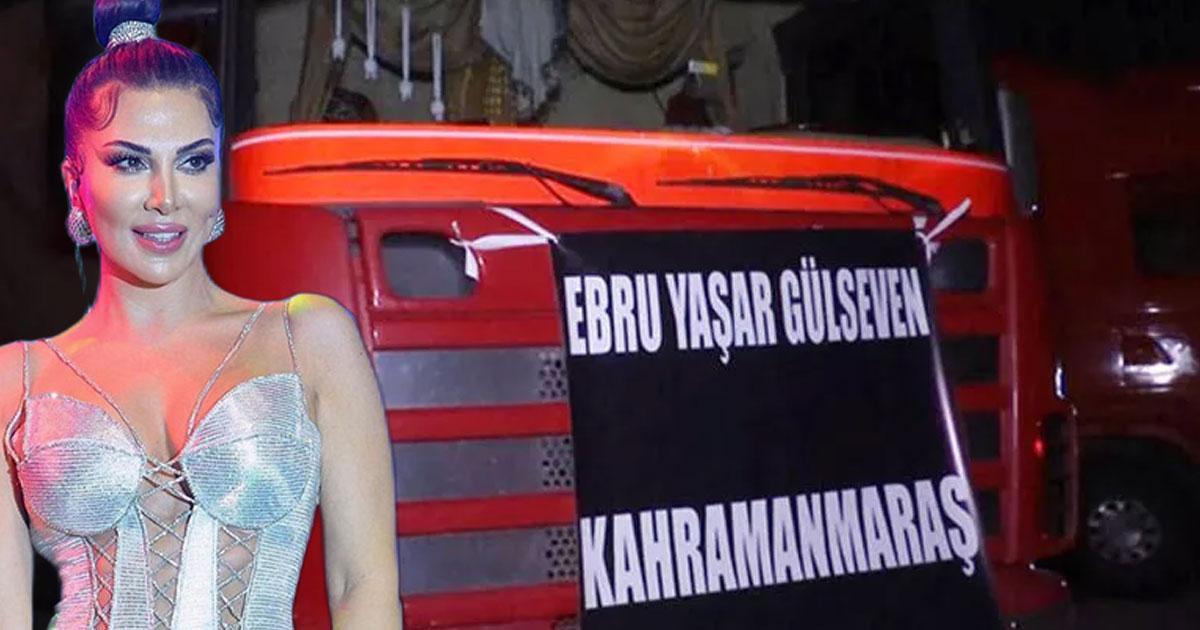 ebru yasar afet bolgesine 3 tir yardim gonderdi