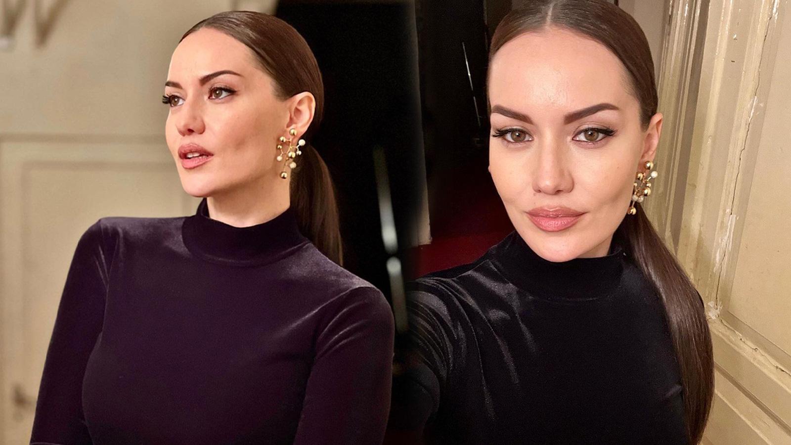 fahriye evcen den yeni stiliyle karavanda romantik poz