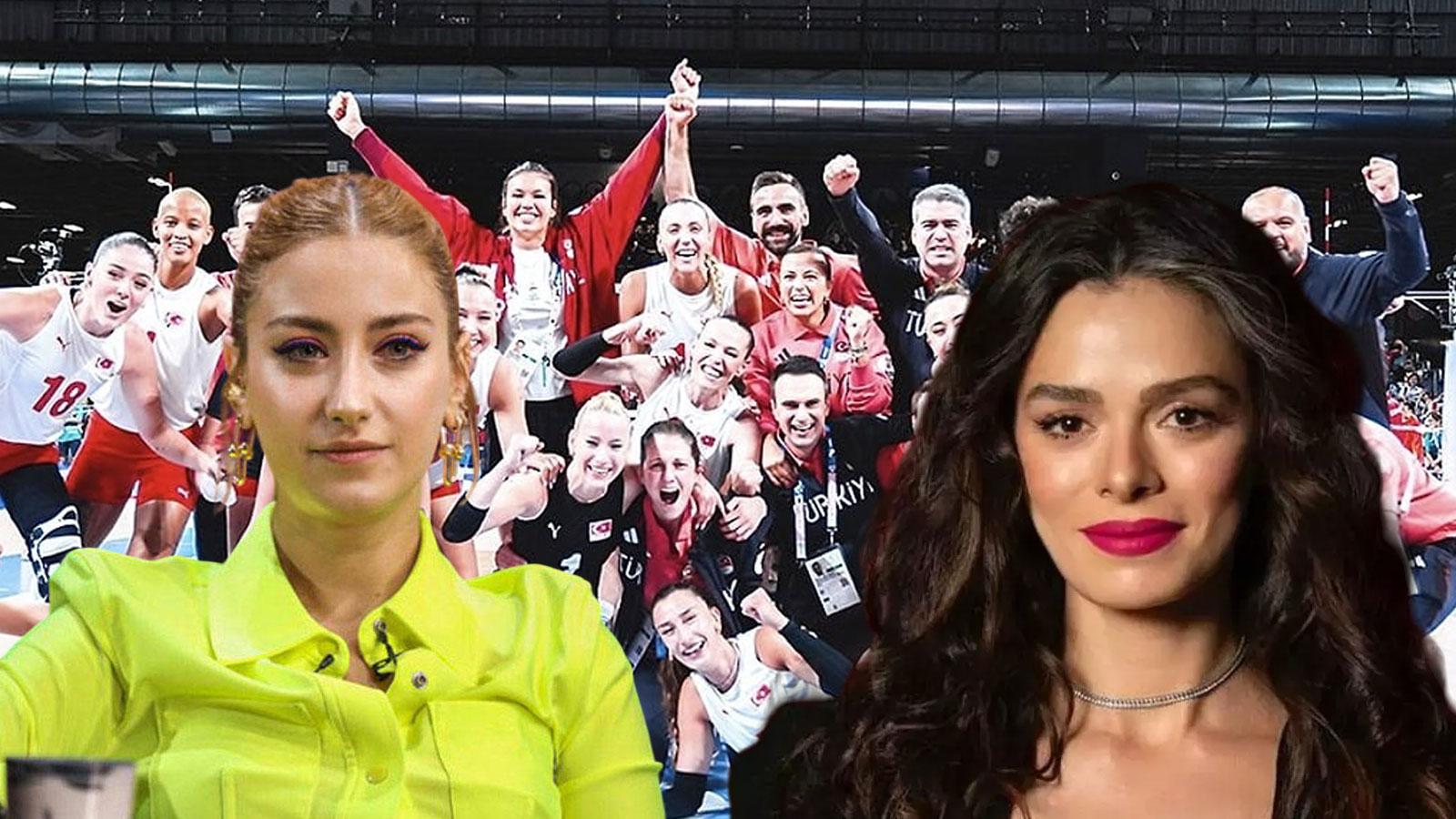 hazal kaya ve ozge ozpirincci den filenin sultanlari na surpriz fransa ya gidiyorlar