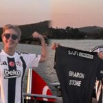 hollywood in yildizi sharon stone besiktas formasiyla poz verdi