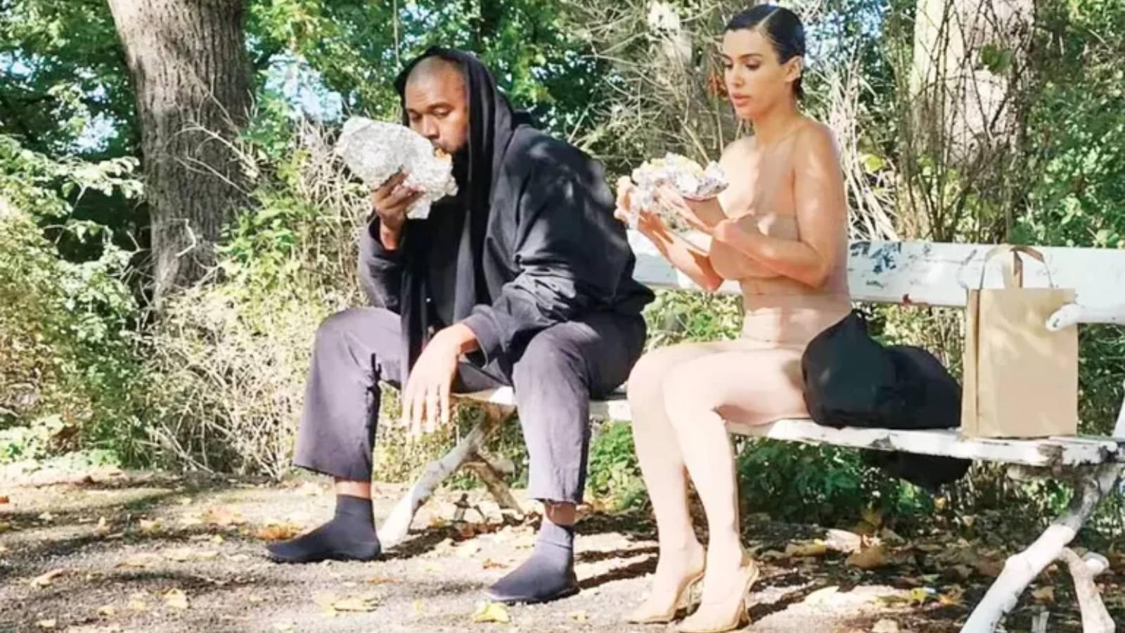 kanye kanye west ve esi bianca censori bankta doner yedi