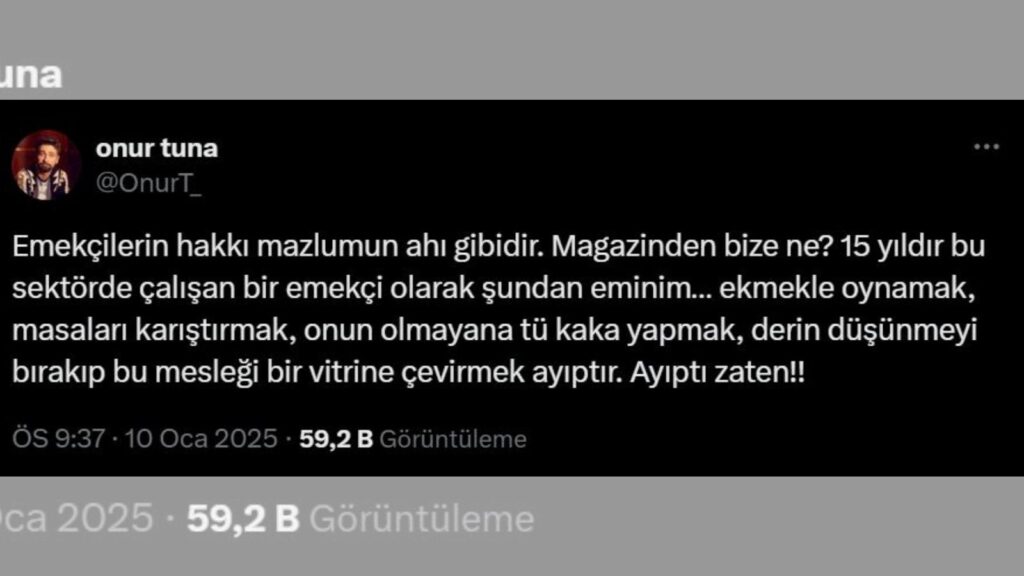 Onur Tuna paylaştı, Birsen Altuntaş eleştirdi! 