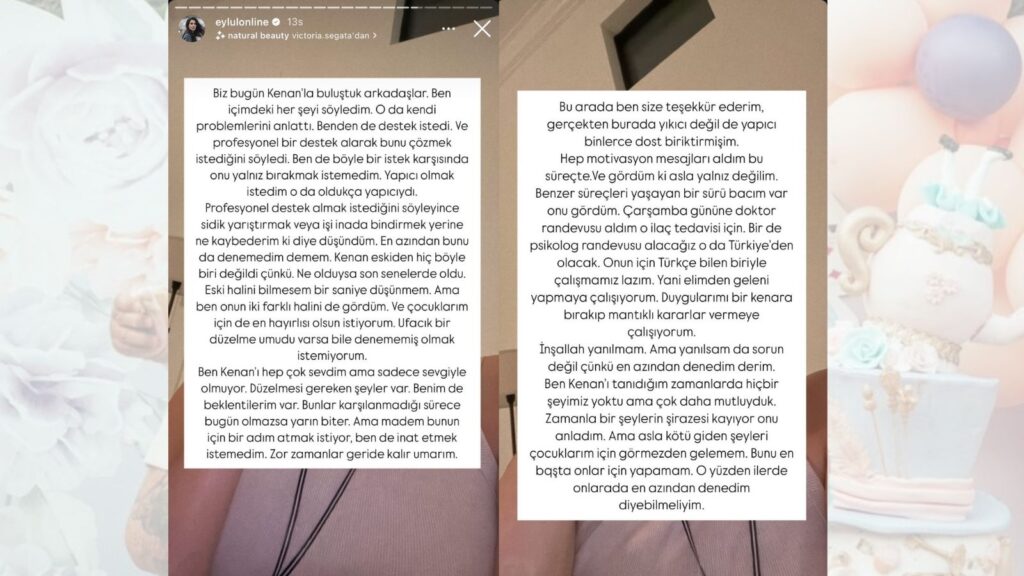 Eylül Öztürk boşanma aşamasında olduğu eşi Barış Kenan Özkan’a son bir şans verdi! 