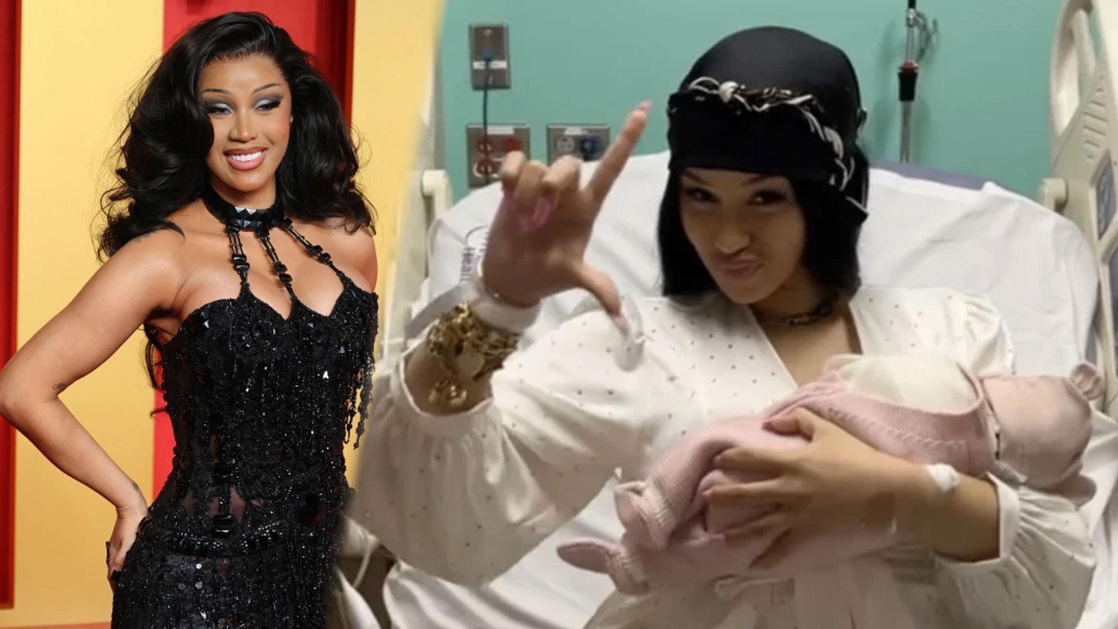 amerikali rapci cardi b ucuncu kez anne oldu dogum anini paylasti