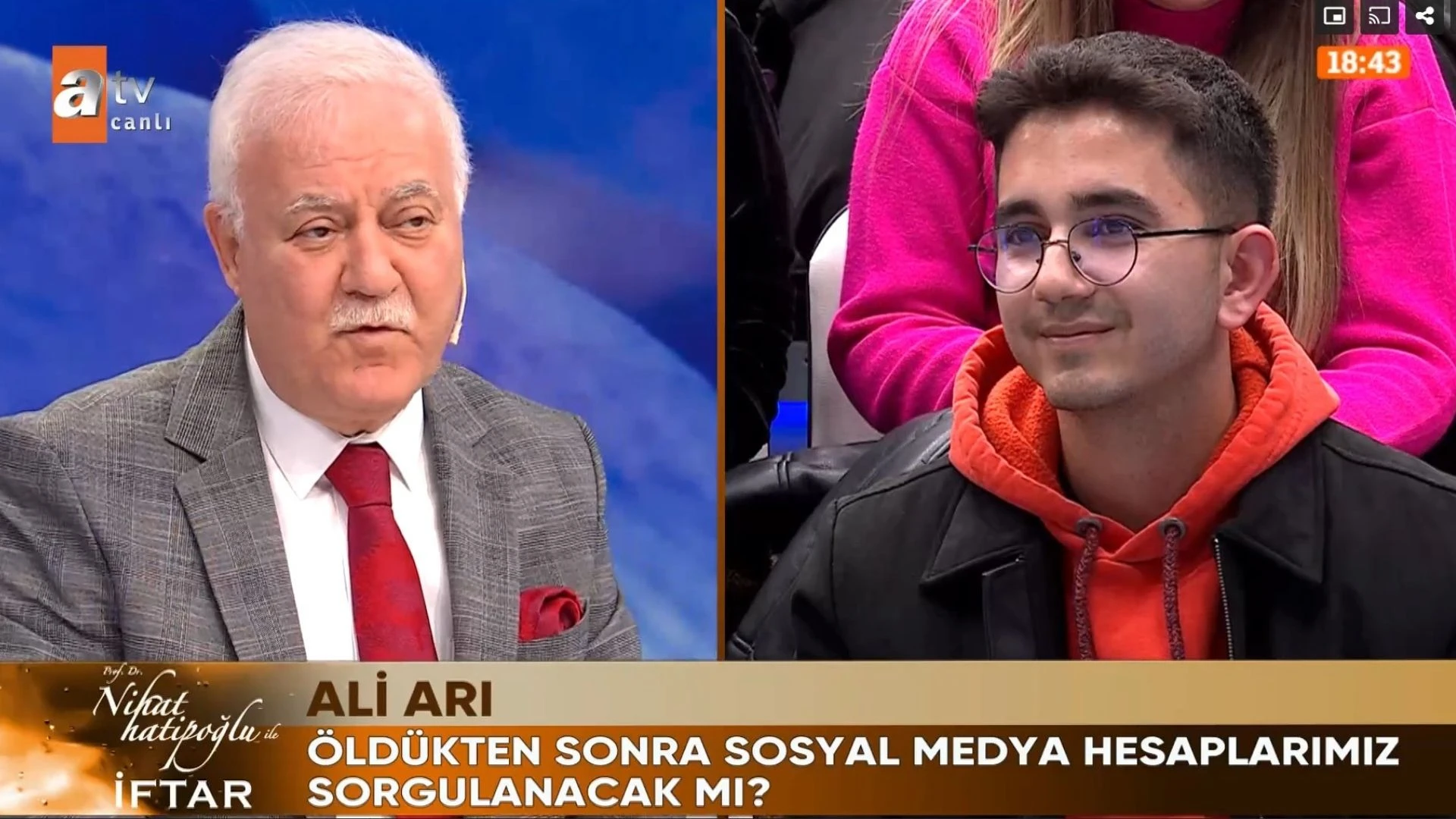 nihat hatipoğlu ile iftar programında şaşırtan soru