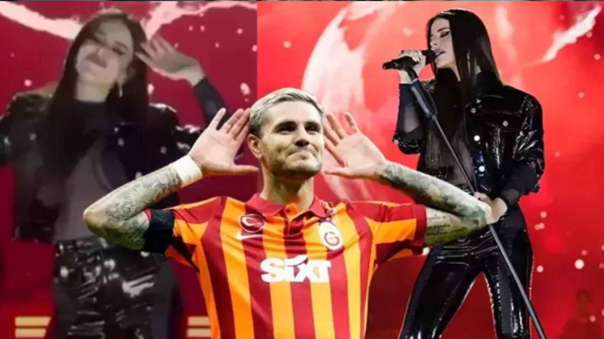 sarkici simge sagin dan icardi ye konserde gonderme