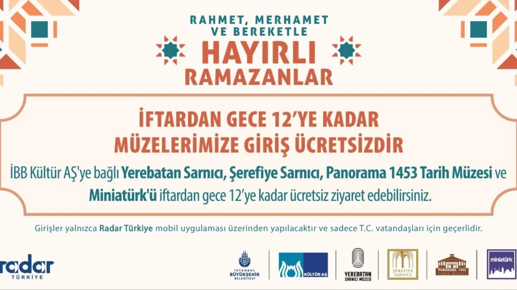 İstanbul’da Ramazan ayı boyunca ücretsiz müzeler! 