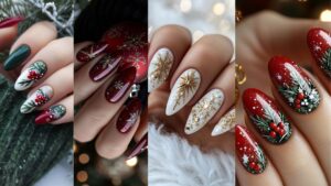 yılbaşı temalı nail art modelleri